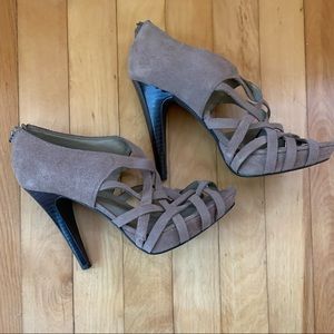 Chinese Laundry suede platform heels